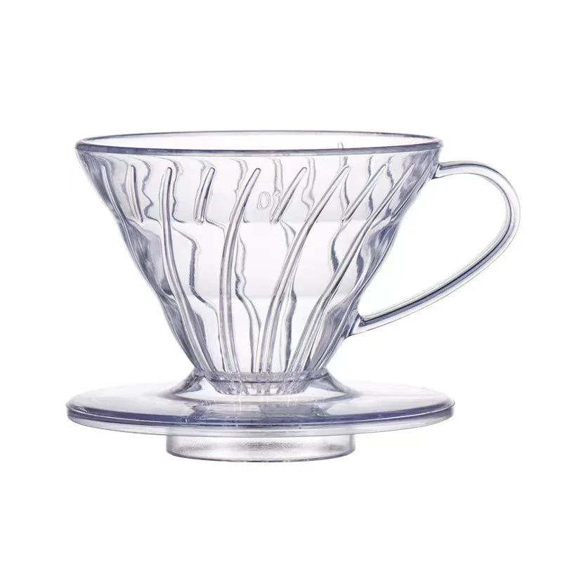 V60 Dripper Kaffeemaschine aus transparentem Kunststoff